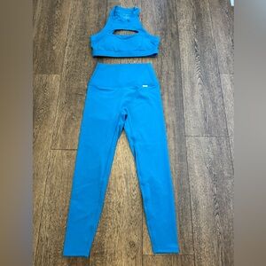 Cleo Harper Vibrant Teal Blue Sport Bra and Leggings Set